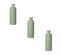 MAGICLULU Juego de 3 Botellas Recargables de Champú y Gel de Ducha 400ml, Botellas Compactas y Seguras de Pe y Pp para Viaje y Uso Diario