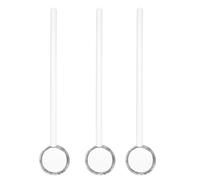 MAGICLULU Juego de 3 Cucharas de Café Expreso de Vidrio 155 CM Cucharillas Pequeñas para Mezclar y Degustación Cucharas para Té y Miel Aptas para Uso Diario en Cocina y Reutilizable