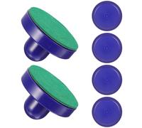 MAGICLULU Juego de Accesorios para Hockey de Aire de Mesa, Empujadores de 96 Mm en Color Azul, Discos de Plástico de 64 Mm, Paquete de 8 Piezas, para Sala de Juegos y Ocio