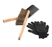 MAGICLULU Juego de Pala para Chimenea y Cenizas de Estufa, Kit de Limpieza Mango Largo de Hierro y Madera, Resistente al Fuego, para Uso Doméstico y Estufas de Carbón, Herramienta Ligera