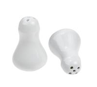 MAGICLULU Juego de Salero y Pimentero de Cerámica 5×8 Cm, 2 Unidades 5 Orificios, Porta Palillos Multifuncional para Cocina y Comedor Estilo Granja Moderna, Dispensador para Condimentos