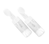 MAGICLULU Kit de 2 Botellas de Espuma Facial de Plástico con Cepillo y Dispensador de Líquidos Espumantes para Viaje, Capacidad 120ml, Diseño Reutilizable y Práctico