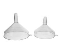 MAGICLULU Kit de 2 Embudos de Cocina Reutilizables de Pet Gris Transparente, Pequeño y Grande, para Aceite, Vino y Líquidos, Aptos para Rellenar Botellas y Uso Doméstico en Cocina