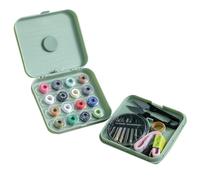 MAGICLULU Kit de Costura Portátil de 21 Piezas, Caja Magnética Multifuncional Verde, Almacenamiento Organizado para Hilo y Aguja, Adecuado para Hogar, Estudiantes y Viajes