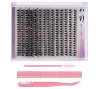 MAGICLULU Kit de Pestañas Individuales con Removedor Delicado y Herramientas Portátiles en Color Rosa para Aplicación Personal y Extensiones de Pestañas DIY