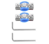 MAGICLULU Kit Protector para Silla de Oficina y Abrazadera Antideslizante, Acero Inoxidable 304 Caucho, Ajustable para Evitar Hundimiento, Incluye Llave Hexagonal, Reparación Práctica, Set