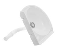MAGICLULU Lavabo de Pared Colgante Triangular Pequeño Blanco de Plástico y Acero Inoxidable para Baño Moderno Instalación en Pared y Optimización de Espacio en Baños Pequeños