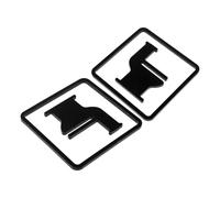 MAGICLULU Letrero de Baño Comercial 2 Piezas en Acrílico Negro Mate, Señalización Unisex para Puertas de Aseo, Resistente a Decoloración, Adecuado para Hoteles y Locales Comerciales