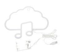 MAGICLULU Letrero de Neón LED en Forma de Nube Nota Musical Azul, Lámpara Decorativa Multifuncional para Dormitorio y Fiesta, Luz de Neón Ambiente sin Batería