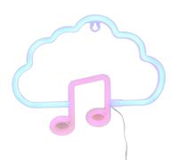 MAGICLULU Letrero de Neón LED Forma de Nube y Notas Musicales, Luz Decorativa Azul para Dormitorio, Luz USB sin Batería, Lámpara Multifuncional para Ambiente y Fiesta