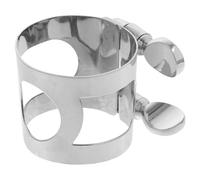 MAGICLULU Ligadura de Metal Color Plata Clip Ajustable para Saxofón Alto sin Rebabas Diseño Único y Apariencia Hermosa, Accesorio Práctico para Partes del Saxofón