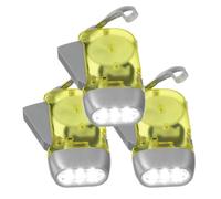 MAGICLULU Linterna de Manivela Pequeña LED Linterna de Emergencia Portátil 3 Luces, Luz de Mano Recargable sin Pilas para Camping y Actividades al Aire Libre, Color Color Aleatorio