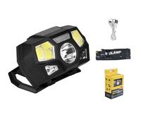 MAGICLULU Linterna Frontal LED Cob Xpe Recargable Usb, 2 Piezas, Sensor de Movimiento, Resistente al Agua, Luz Roja y Blanca, para Camping, Caza y Ciclismo (negro)