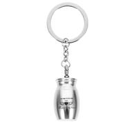 MAGICLULU Llavero Quienes Han Perdido a Su Mascota para Colgante de Urna en Metal Plata, Fácil de Llevar Tapa Desenroscable, Recuerdo Conmemorativo para Cenizas de Mascota