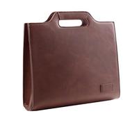 MAGICLULU Maletín de Pu Cuero Estilo Retro para Hombre, Bolso Mensajero Resistente con Cierre Flexible, Adecuado para Uso Diario y Actividades al Aire Libre