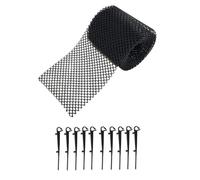 MAGICLULU Malla Protectora para Canalones Plásticos, Filtro Anticaída Pinchos, 1 Juego 15 Clavos, Adecuado para Cubrir Zanjas de Drenaje y Evitar Obstrucciones en Tuberías