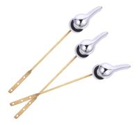 MAGICLULU Manija de Descarga de Inodoro de Repuesto en Cobre y ABS, Juego de 3 Piezas Triple Orificio para Colgar Cuerdas, Adecuado para Sanitarios de Baño y Hoteles
