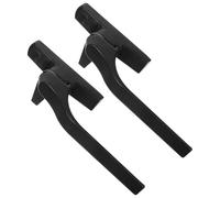 MAGICLULU Manija de Ventana Abatible Derecha Negra 2 Piezas, Accesorio para Ventanas Exteriores Pestillo Seguro y Mecanismo Antideslizante, Herraje para Puertas Corredizas de Reemplazo