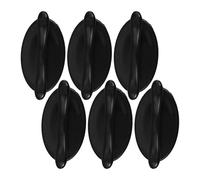 MAGICLULU Manijas Adhesivas para Puertas de Vidrio y Armarios, 6 Piezas Negras Autoadhesivas sin Perforación, Tiradores Prácticos para Cocina, Cajones y Muebles, Instalación Fácil