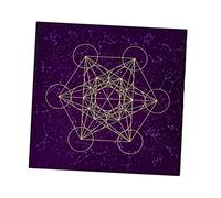 MAGICLULU Mantel de Adivinación y Astrología 140x90 Cm Algodón Morado Resistente al Desgaste para Decoración de Mesa y Fiestas de Tarot