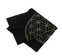 MAGICLULU Mantel para Tarot De Estampado Alquímico Vida Flor, Tela Resistente Negra, Superficie Suave para Tarotistas y Astrología, Uso En Mesa De Adivinación, Diseño Único