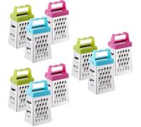 MAGICLULU Mini Rallador De Queso De 9 Piezas Rallador De Caja De Acero Inoxidable Con Mango De Plástico Pequeño Cortador De Verduras De Mano Para Cocina Colores Surtidos 2.63 X 1.45 X 3.18