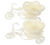 MAGICLULU Mini Triciclo Creativo Cesta Flores Diy Adorno Ratán Decoración Cena Adorno Hogar