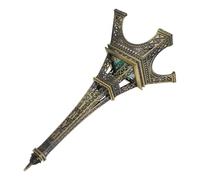 MAGICLULU Modelo Arquitectónico de Torre Eiffel Luz LED de 9.65 Pulgadas para Decoración de Escritorio y Obsequio Artesanal en Bronce Antiguo