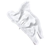 MAGICLULU Molde de Silicona 3d para Resina Epoxi Diseño de Caninos, Flexible, Seguro Olor, Molde de Decoración para Manualidades y Elaboración de Velas, Tamaño Mediano, Color Claro