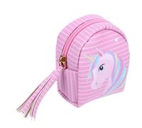 MAGICLULU Monedero Pequeño de Dibujos Animados Unicornio en PU, Mini Bolsa Adorable para Cambio y Auriculares, Color Arcoíris Nube, Adecuado para Viaje y Uso Diario