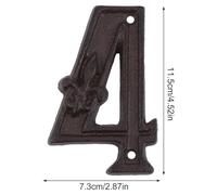 MAGICLULU Números de Puerta de Hierro Fundido Retro para Casa Diseño Irregular y Fácil de Leer, Incluye Tornillos para Montaje en Pared o Cerca