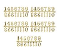 MAGICLULU Números de Reloj Árabes Plateados 2 Cm Plástico Duradero para Repuesto DIY Decoración Sala y Dormitorio Juego de 5 Piezas