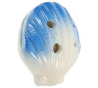 MAGICLULU Ocarina en Forma de Concha Instrumento Musical Portátil 6 Agujeros de Cerámica Azul Adecuado para Principiantes y Niños Que Practican Instrumentos de Viento