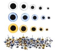 MAGICLULU Ojos Adhesivos para Manualidades Acabado Brillante, 150 Piezas Redondas de Vidrio Fáciles de Insertar para Muñecos de Peluche y Búhos de Ganchillo
