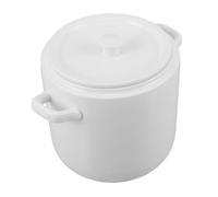 MAGICLULU Olla de Cerámica Blanca con Tapa y Asas Dobles para Cocinar al Vapor Guisos y Sopas para Cocina Lenta y Uso Hogar y Restaurante