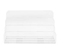 MAGICLULU Organizador de Correo de Acrílico Transparente 3 Compartimentos Verticales para Escritorio, Expositor de Postales y Porta Sobres para Oficina, Escuela y Despacho