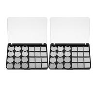 MAGICLULU Paleta de Maquillaje Magnética de 2 Piezas, Estuche Vacío de Metal As para Sombras de Ojos, Diseño Versátil y Delgado Adecuado para DIY y Almacenamiento