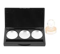 MAGICLULU Paleta de Sombras de Ojos Vacía Rectangular Negra Mate Estuche Ligero y Resistente con Pans de Aluminio Espejo y Adhesivos Dobles Portátil para Maquillaje y Regalo para Mujeres