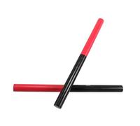 MAGICLULU Palillos Claves de Madera para Percusión Tradicional Bastones de Ritmo para Danza y Música Instrumentos de Mano para Entrenamiento y Presentaciones Escénicas Rojo y Negro