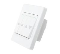 MAGICLULU Panel de Interruptor de Reinicio Automático de 4 Botones, Botón de Pared para Puerta de Garaje, Panel para Persianas y Cortinas, Abs, Blanco, Montaje en Pared