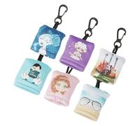 MAGICLULU Paños para Limpiar Gafas 6 Unidades Llavero, Tela de Fibra, Diseño Portátil Multicolor, Limpiador de Lentes de Cámara y Pantalla para Uso Diario en Electrónica y Gafas