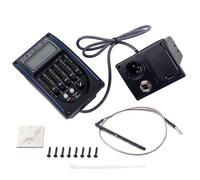 MAGICLULU Pastilla Piezoeléctrica Lc-5 de 5 Bandas, Ecualizador de Guitarra, Preamplificador, Plástico, Negro, sin Batería, para Guitarra Acústica y Cigar Box Guitar, Control de Feedback