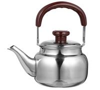 MAGICLULU Pava Hervidor De Viaje Compacto Silbando Teteras Manejar Cocina Silbato Tetera Cafetera De Filtro Automático Cuello De Cisne Hervidores Electricos Matraz Acero Inoxidable Silver