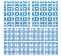 MAGICLULU Pegatinas Adhesivas de Números Impermeables Autoadhesivas y Fáciles de Pegar y Quitar, Color Azul, 50 Hojas 100 Piezas por Hoja para Ropa y Sobres Ideales para Proyectos DIY