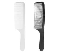 MAGICLULU Peine de Corte Curvo para Hombre de Grado Profesional, Diseño Ergonómico en Polímero Blanco, Paquete de 2 Piezas para Uso en Casa o Salón