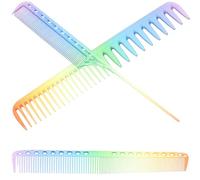 MAGICLULU Peine de Dientes para Cabello Rizado de Resina Ergonómico, 3 Unidades Compactas para Uso en Salón y Hogar, Accesorio Profesional para Peluquería