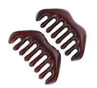MAGICLULU Peine De Madera De Anchos De 2 Piezas Peine De Masaje Natural Para Aliviar La Picazón Del Cuero Cabelludo Para Distintos Tipos De Cabello