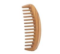 MAGICLULU Peine de Madera de Sándalo Dientes Anchos para Cabello Rizado Masajeador de Cuero Cabelludo y Seguro para Mujeres Niñas y Señoras Color Café