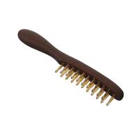 MAGICLULU Peine de Masaje para Cuero Cabelludo de Sándalo Natural Doble Línea de Púas Anchas Mango Ergonómico de Madera Anticaspa y Exfoliante para Cabello Largo y Grueso Uso Diario y