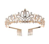 MAGICLULU pelo hair topper tocados decoración halloween diadema cristal tiara mujer con peine Princesa sombrerería Venda Perder Decorar
